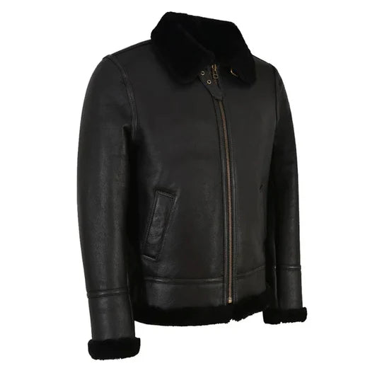 Men's B3 Memphis Belle Sheepskin Flying Jacket  Black / Black