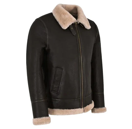 Men's B3 Memphis Belle Sheepskin Flying Jacket  Brown / Beige