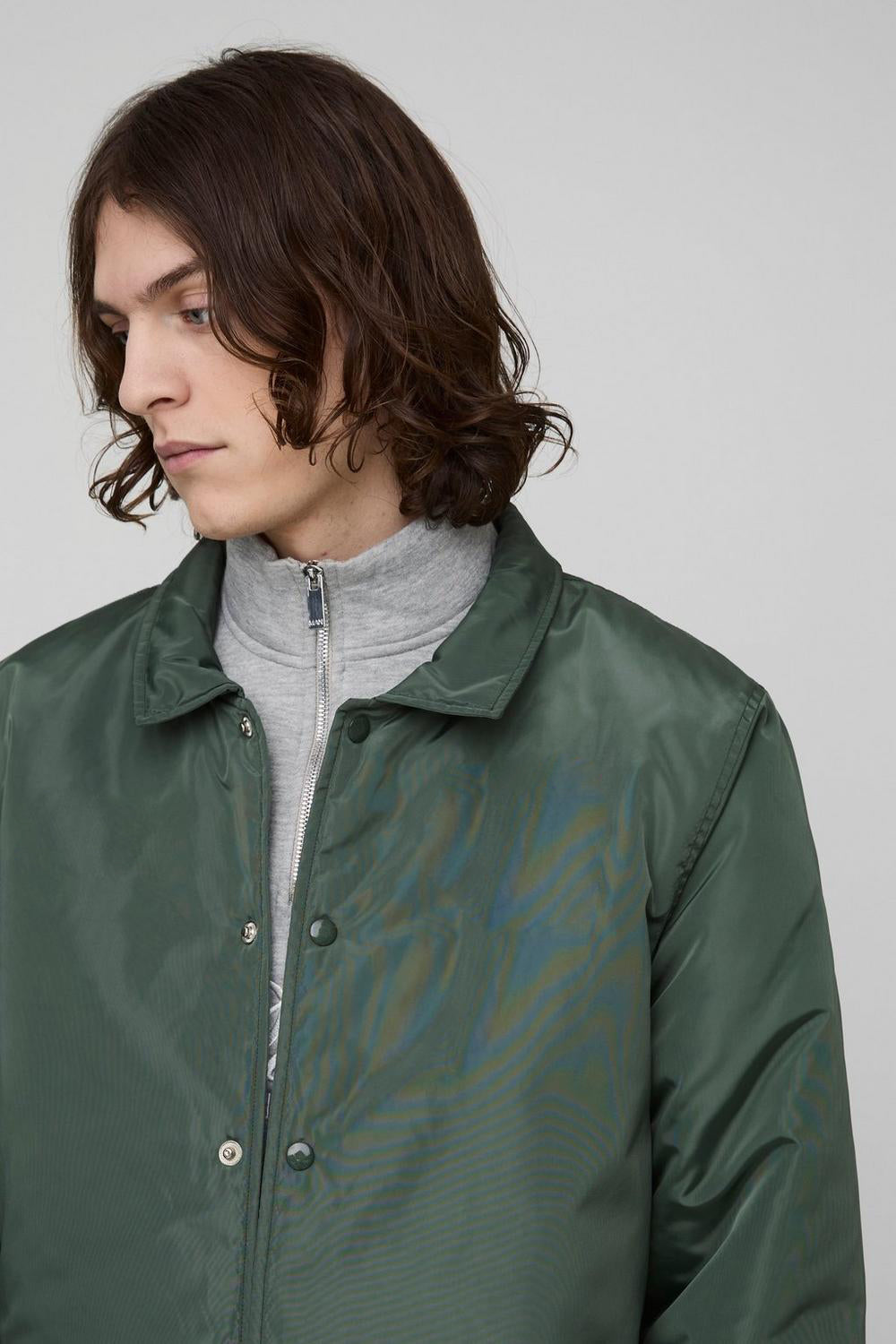 Men's Tall Padded Nylon Varsity Jacket