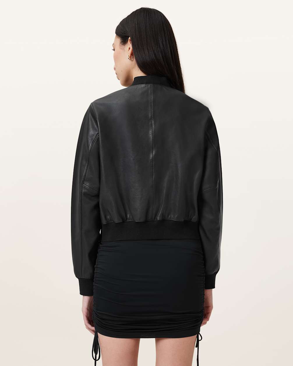 Women's Lined Bomber Light weigh Leather Jacket