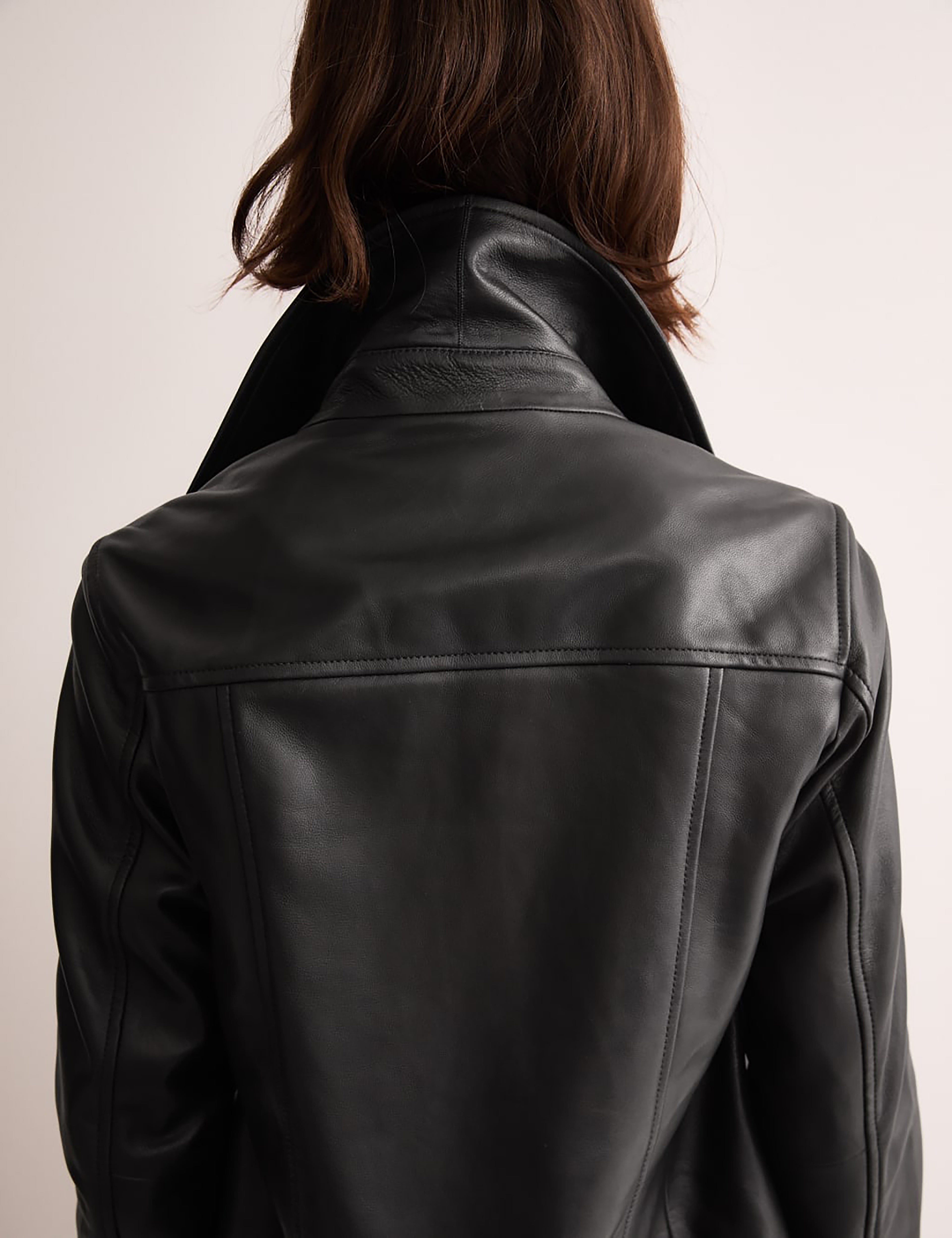 Oversized Leather Biker Jacket