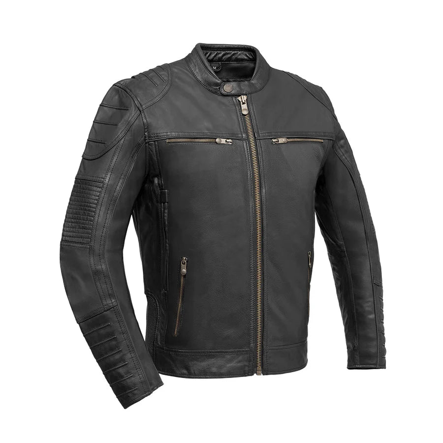 Chaqueta de cuero de moto Raptor para hombre 