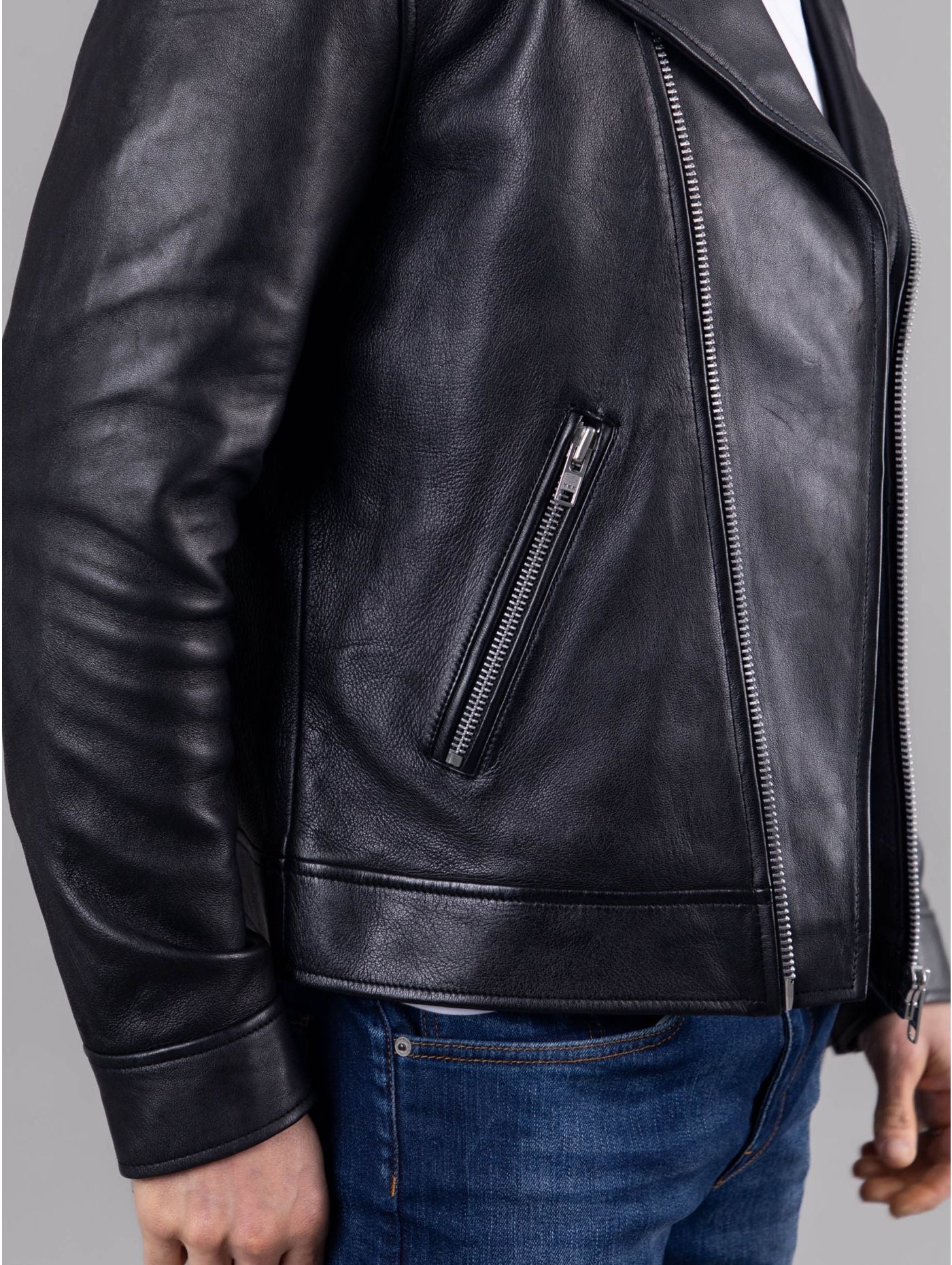 Chaqueta de motociclista de cuero Rockcliffe Sath 