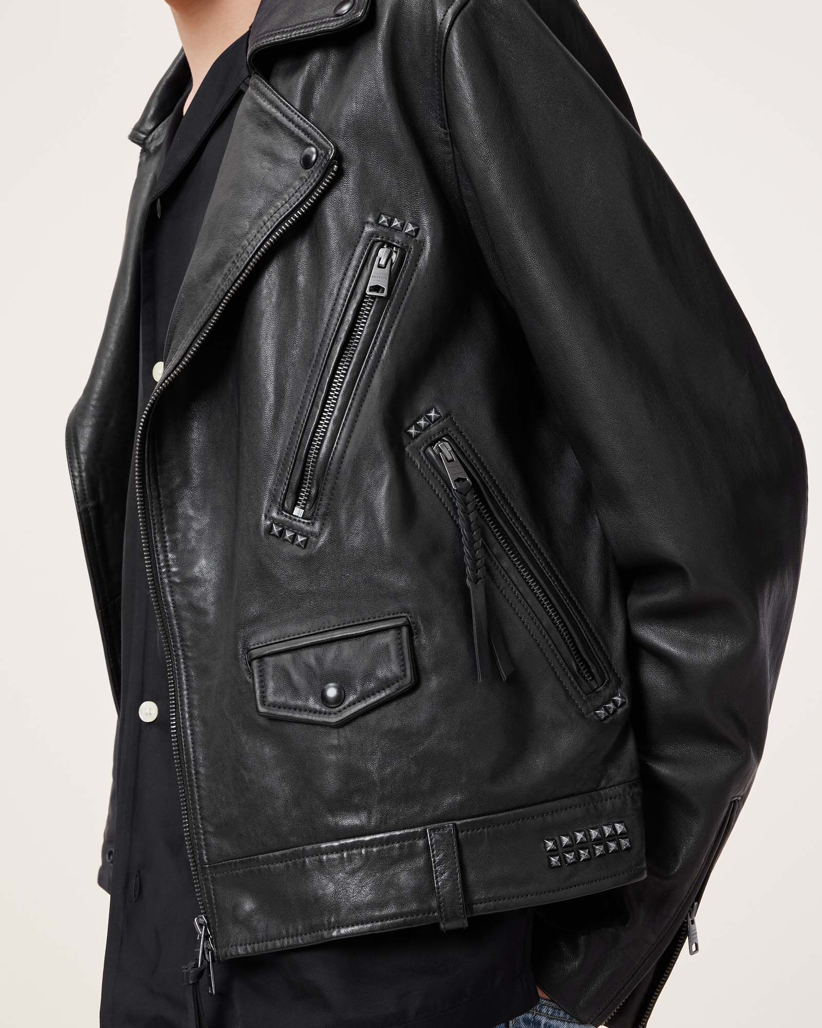 Ronnet Leather Biker Jacket