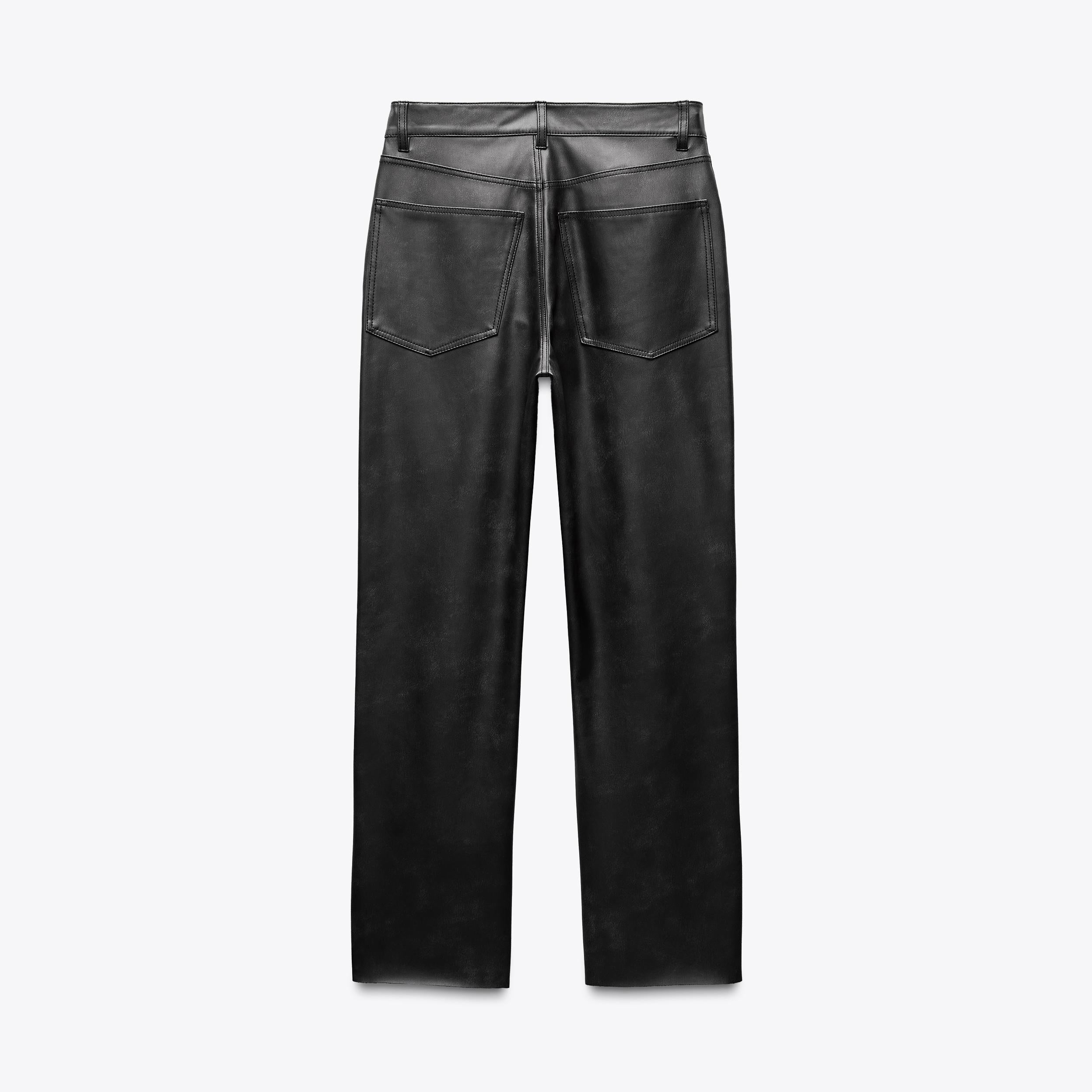 SATH's Limited Edition 100% Leather Straight-Leg Pants