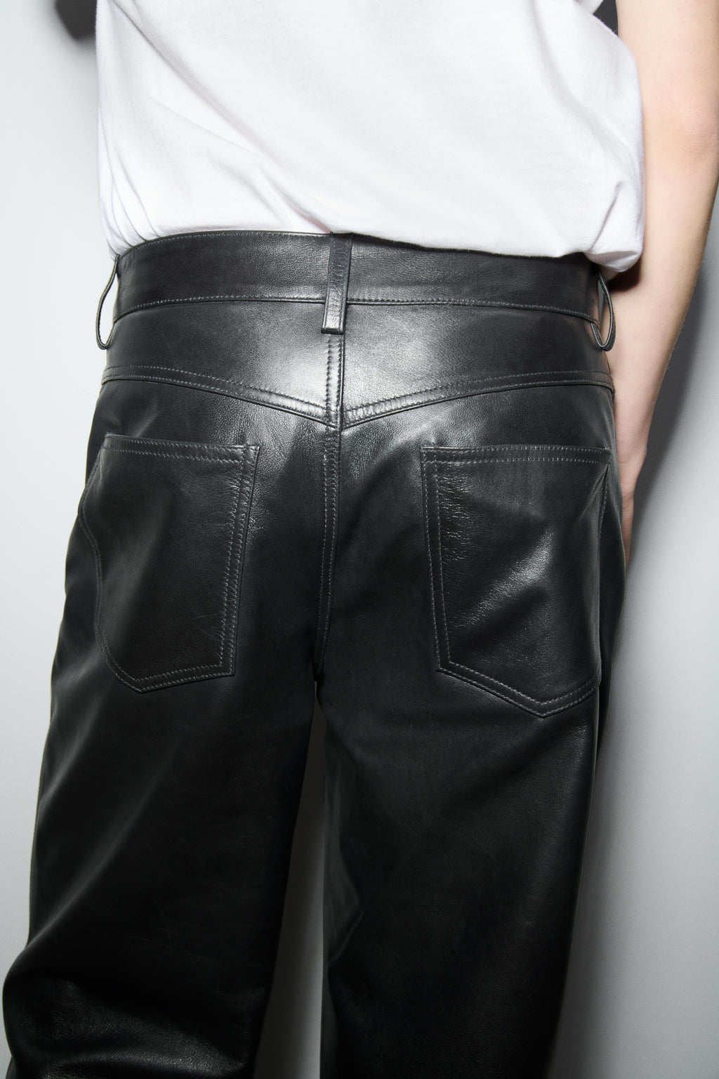 SATH's Limited Edition 100% Leather Straight-Leg Pants