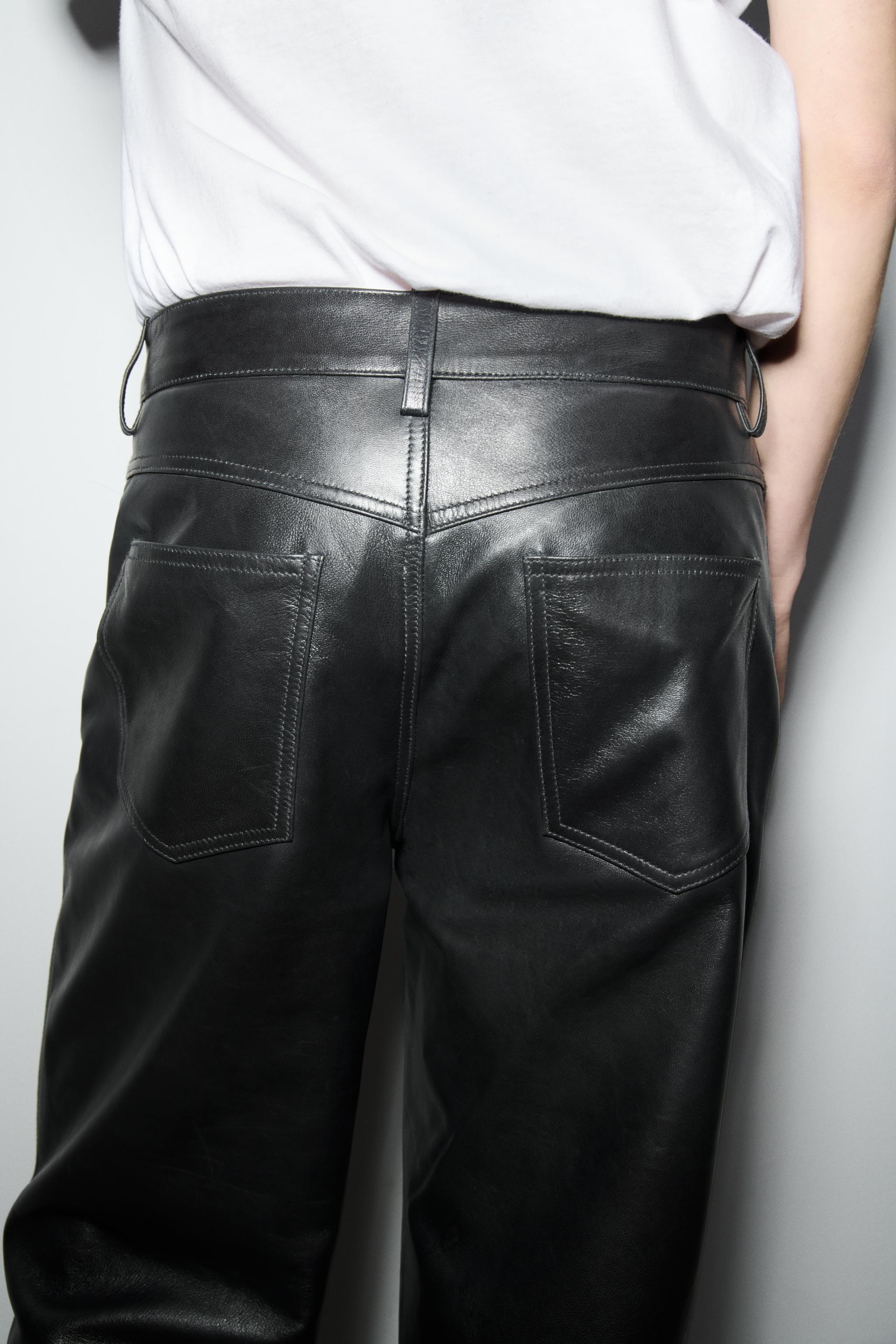 SATH's Limited Edition 100% Leather Straight-Leg Pants