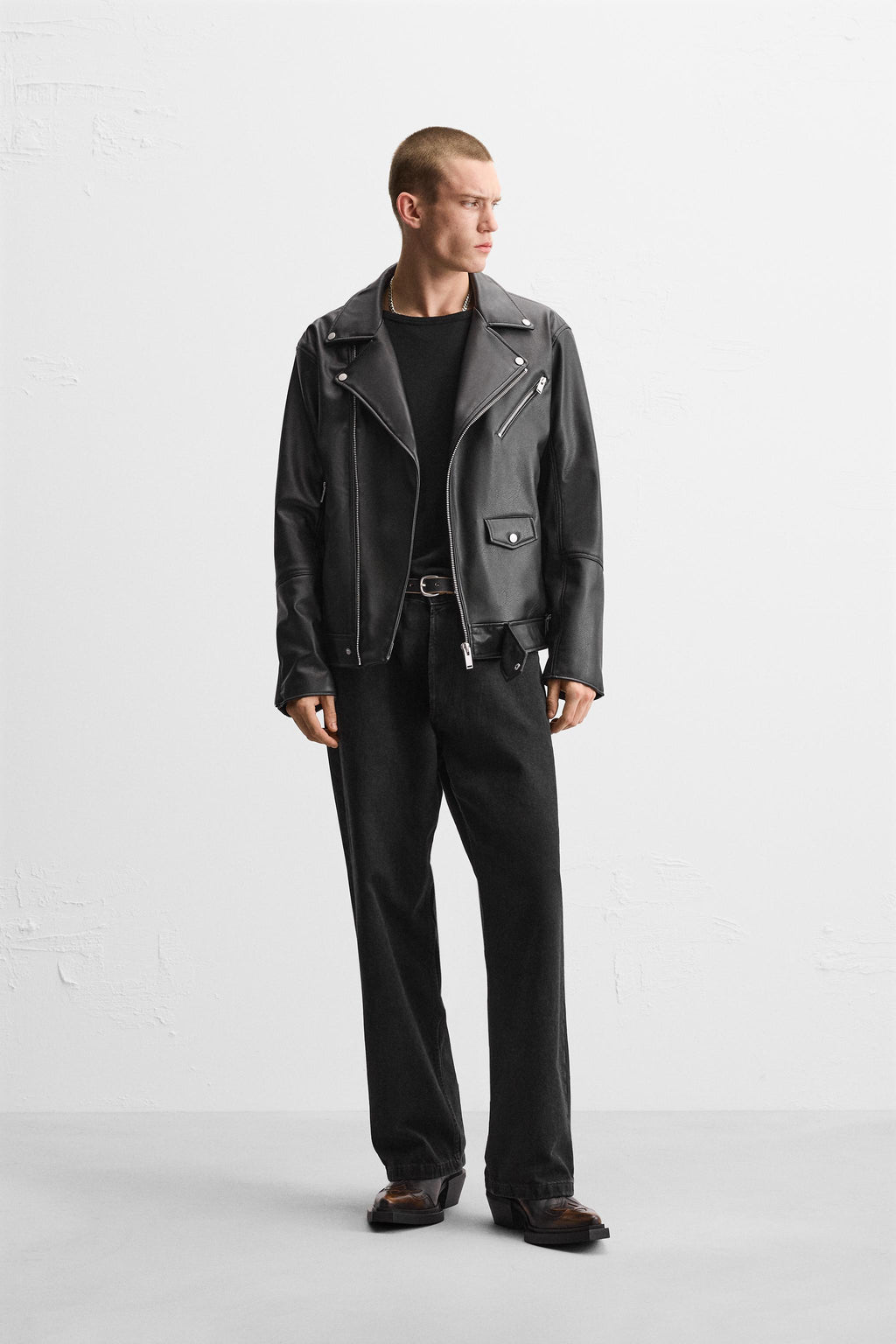 Sath Design Leather Biker Jacket