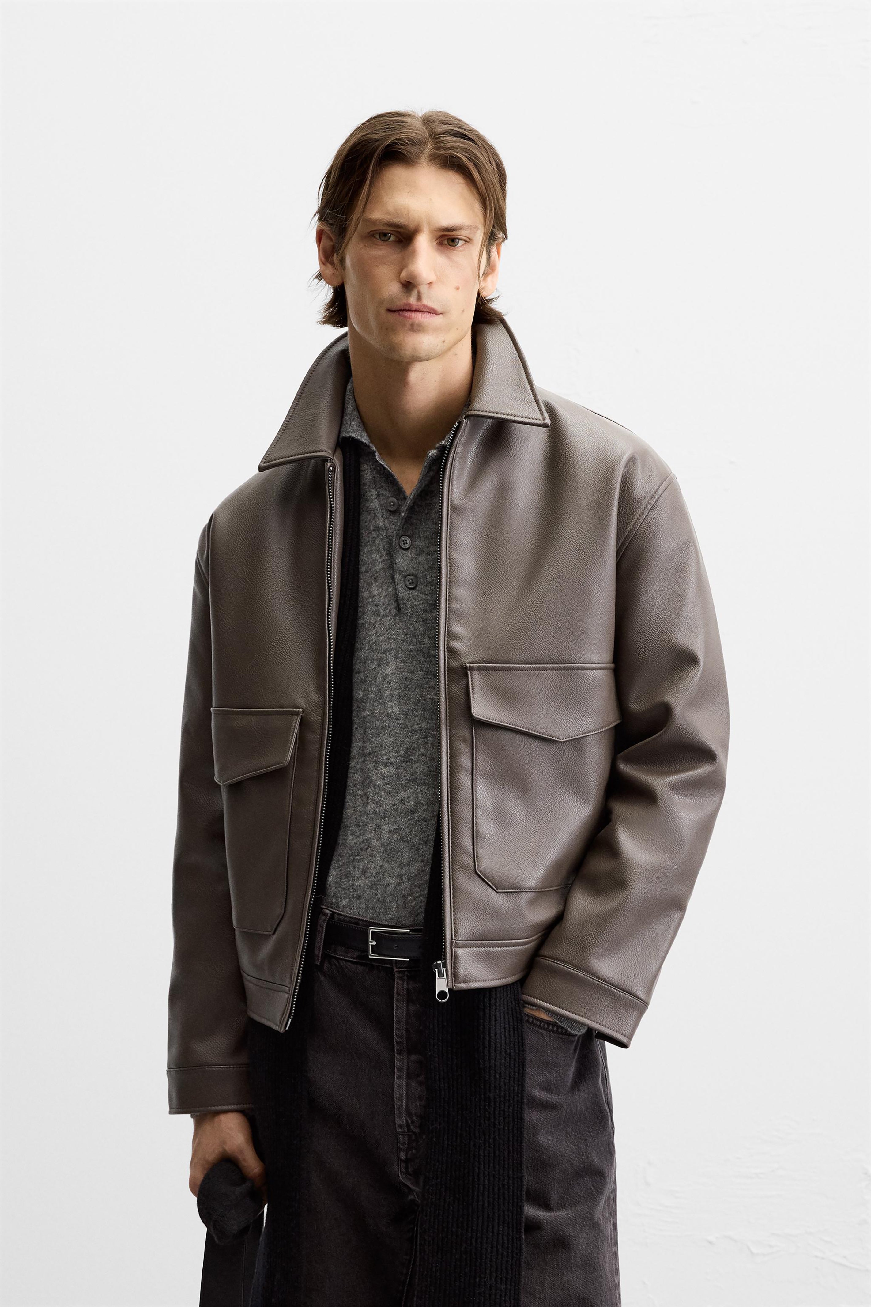 Sath Simple Fashion Jacket With two Pockets and a Zip Down