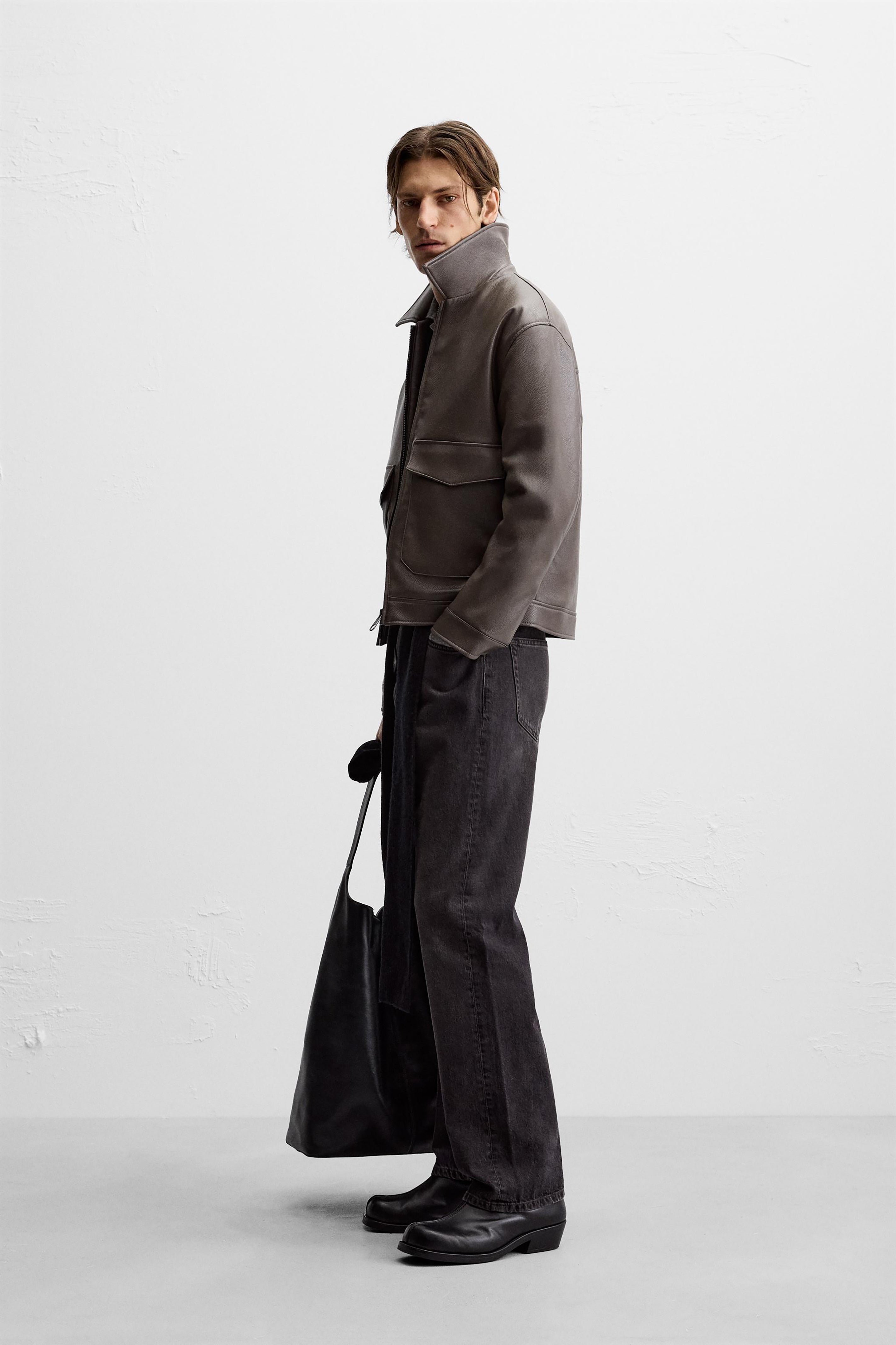 Sath Simple Fashion Jacket With two Pockets and a Zip Down