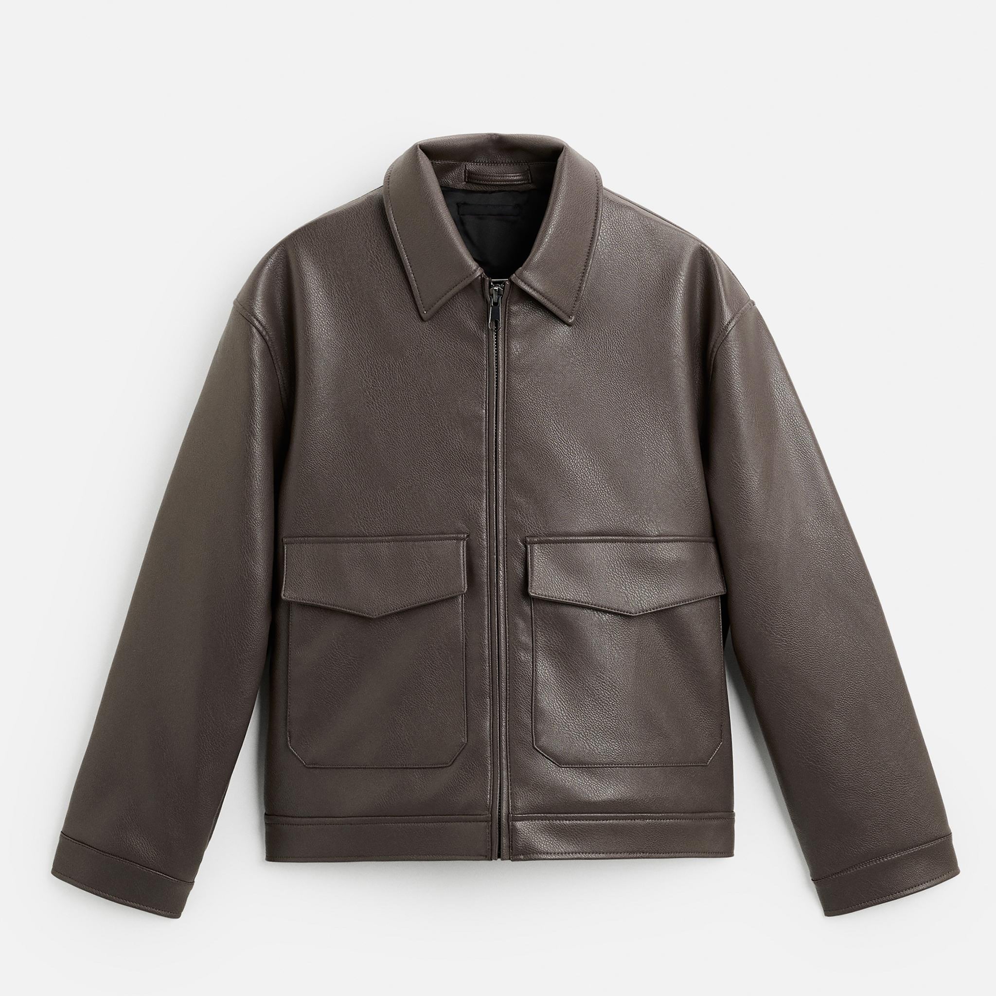Sath Simple Fashion Jacket With two Pockets and a Zip Down