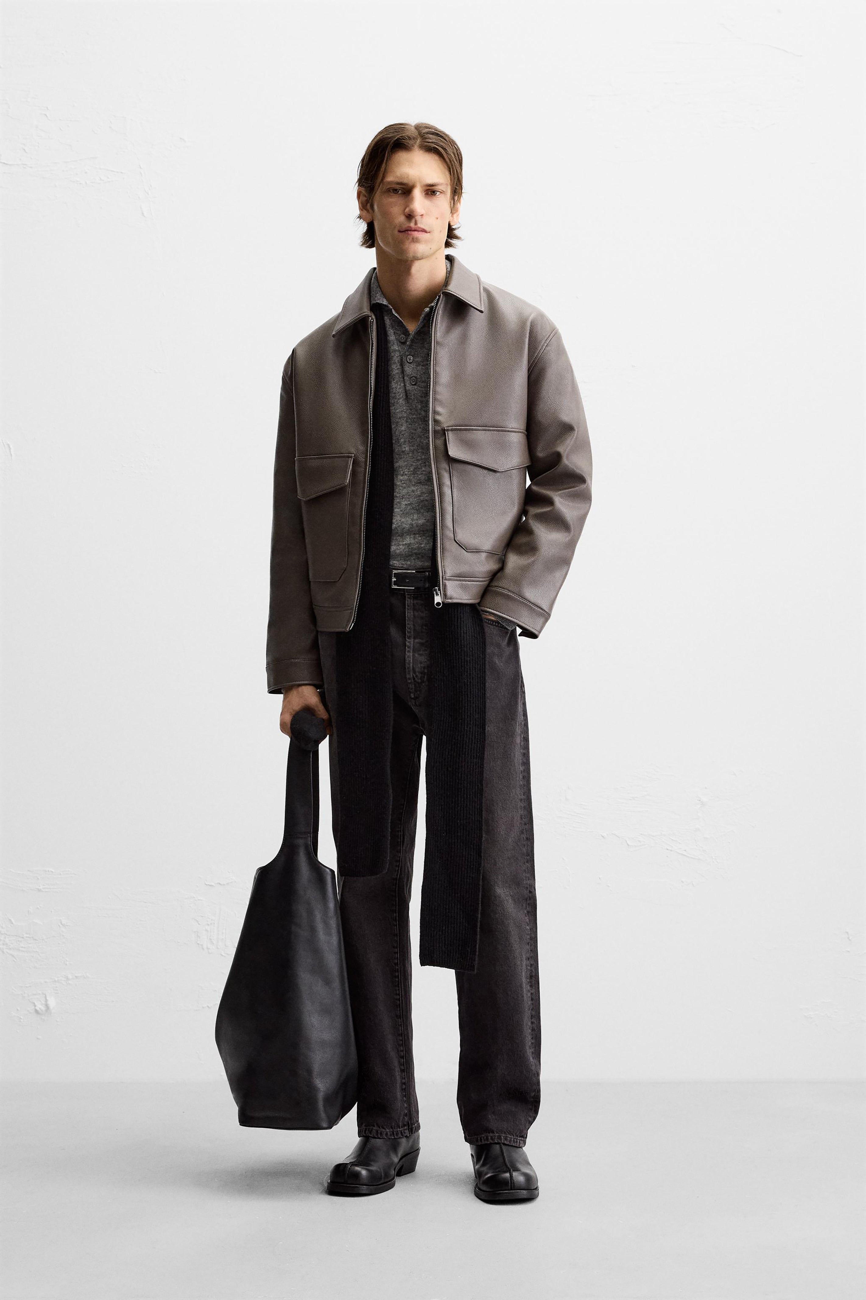 Sath Simple Fashion Jacket With two Pockets and a Zip Down