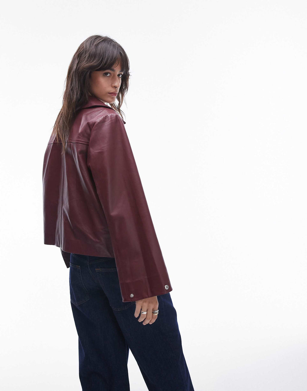 Selected Female Collar real Leather Jacket