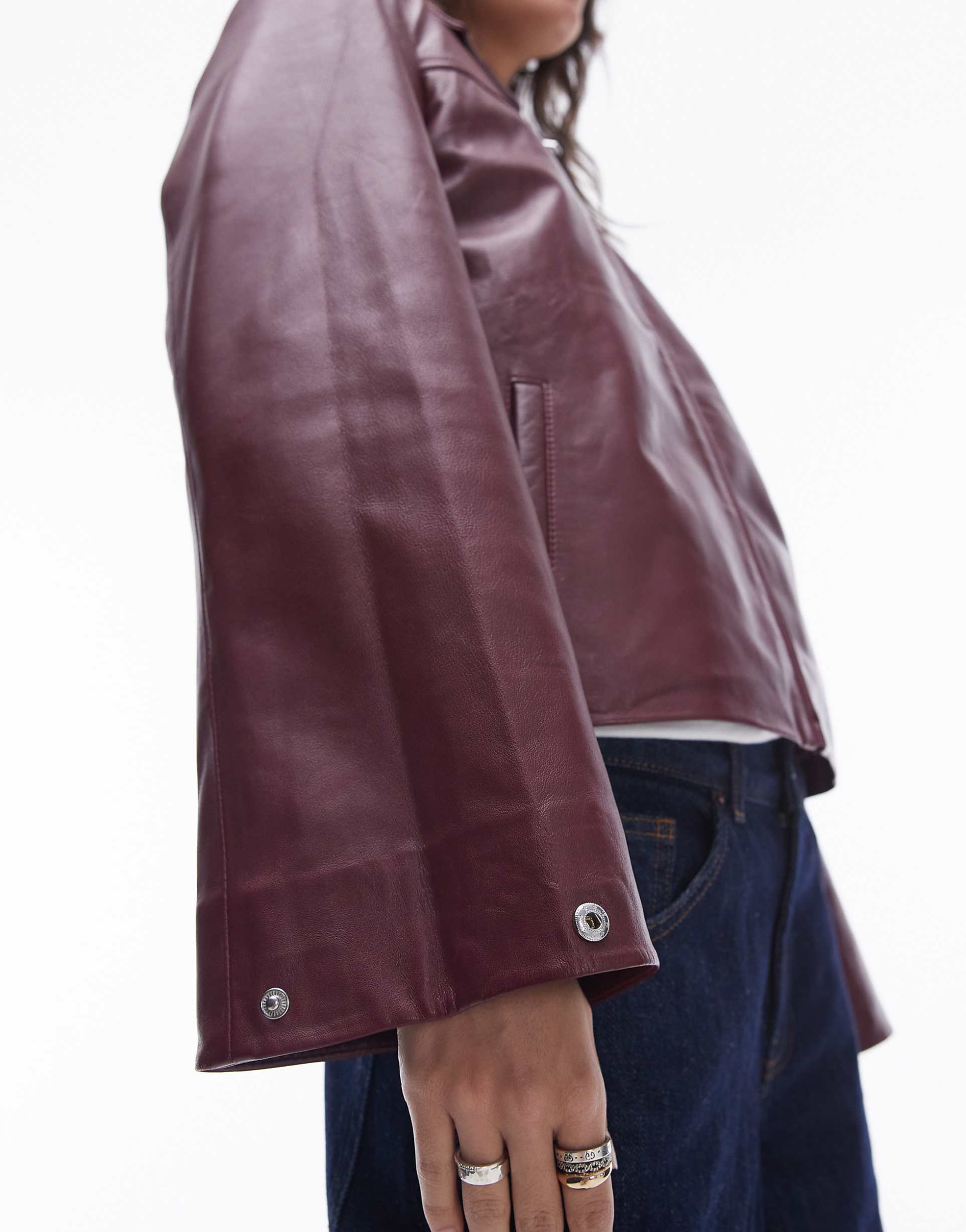 Selected Female Collar real Leather Jacket