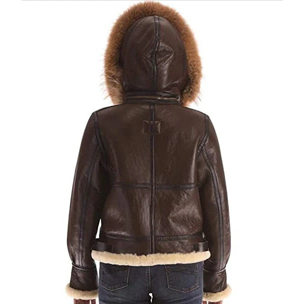 Women's B3 Real Fur Shearling Leather Jacket
