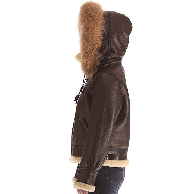 Women's B3 Real Fur Shearling Leather Jacket