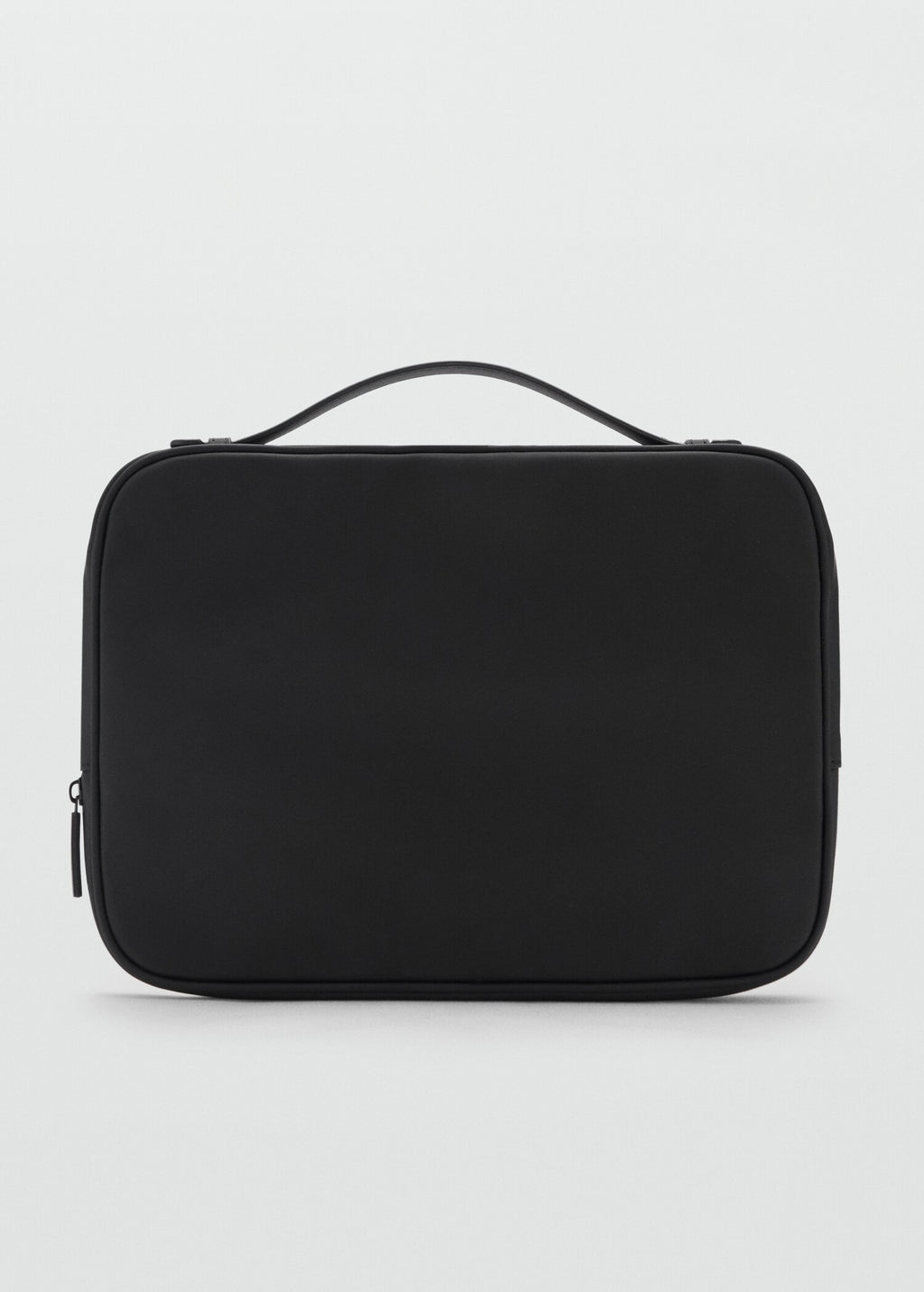 Unisex Black Fabric Laptop Bag