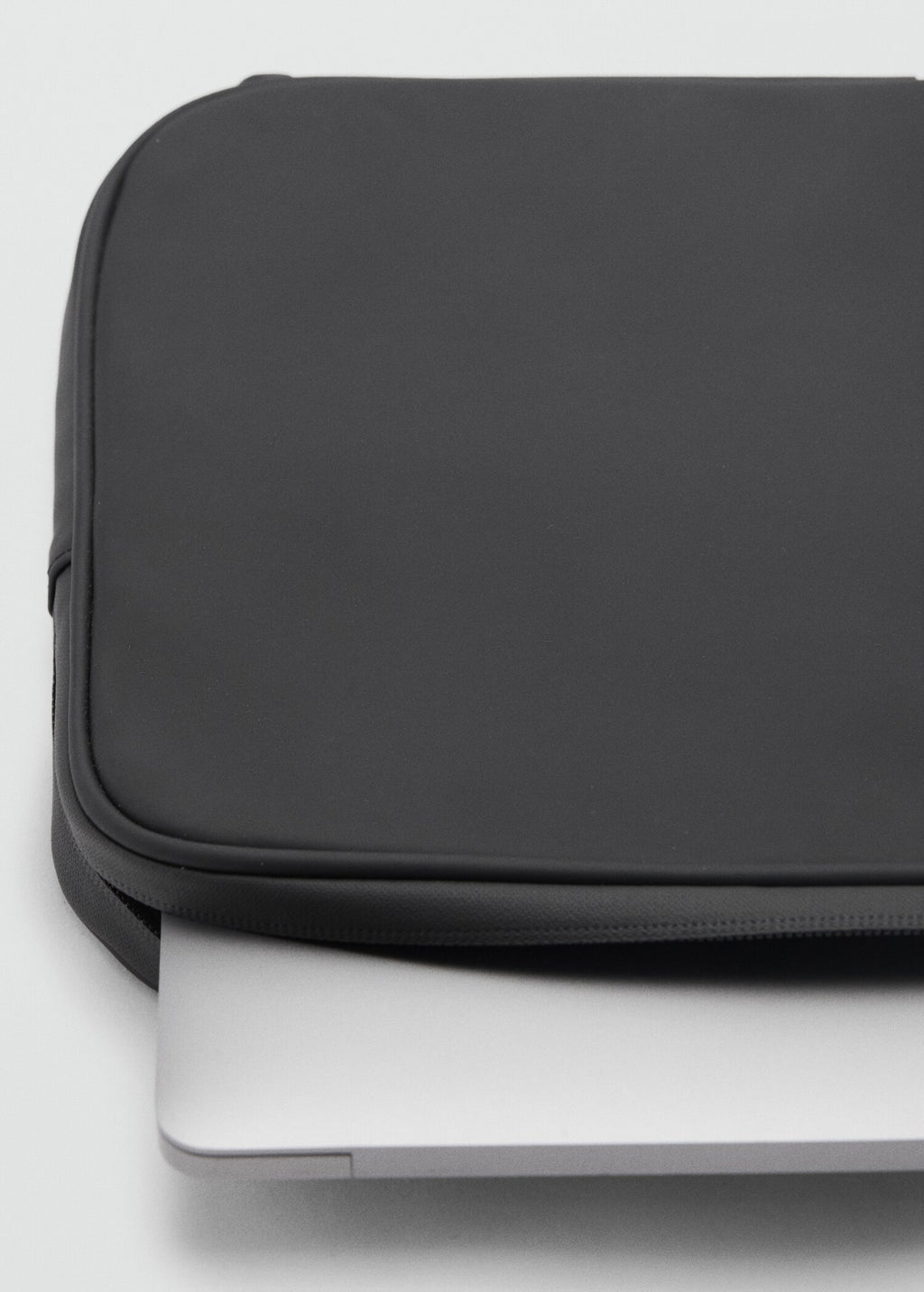 Unisex Black Fabric Laptop Bag