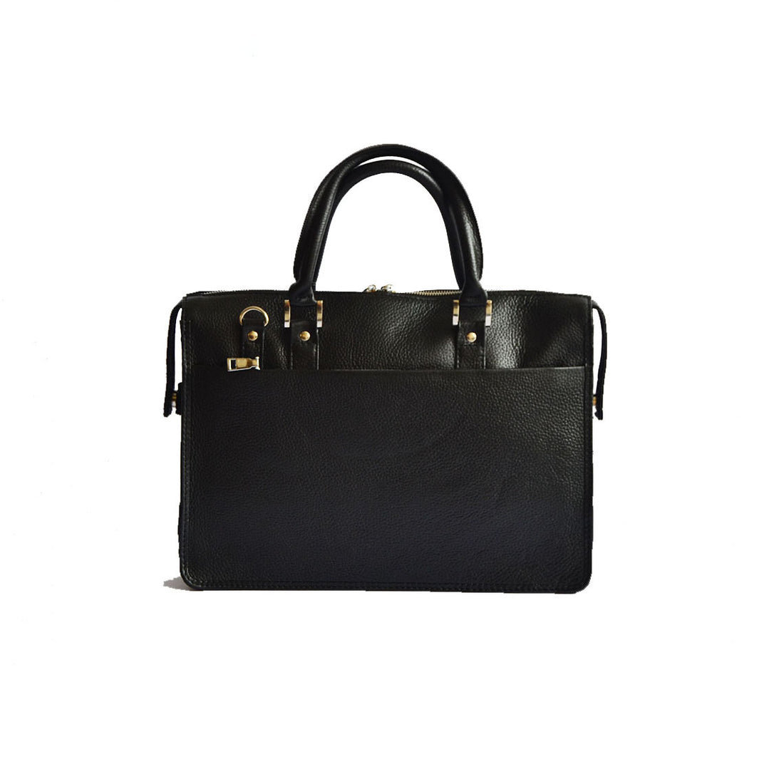 Unisex Executive Leather Laptop Bag – Black