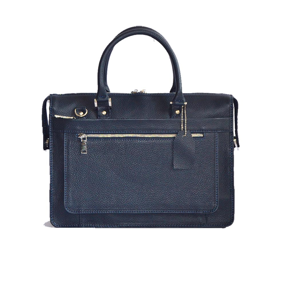 Unisex Executive Leather Laptop Bag – Blue