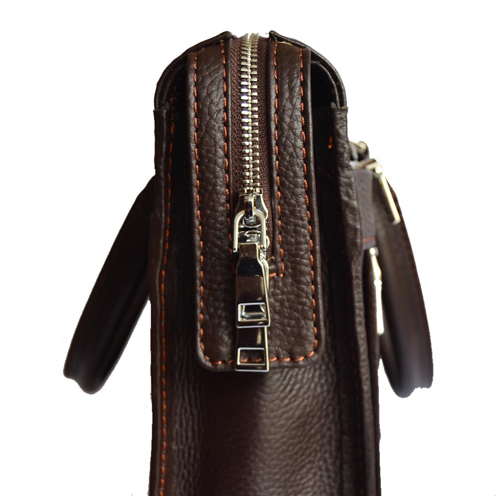 Unisex Executive Leather Laptop Bag – Brown