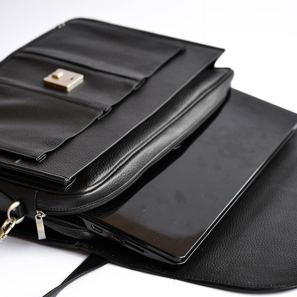 Unisex Laptop Messenger Bag – Black
