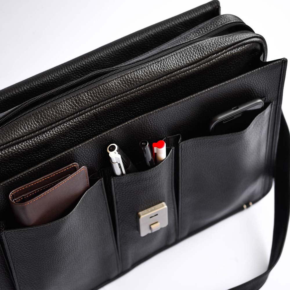 Unisex Laptop Messenger Bag – Black