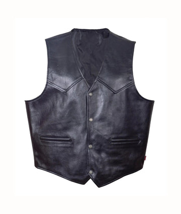 Unisex Western Style Real Cowhide Leather Vest