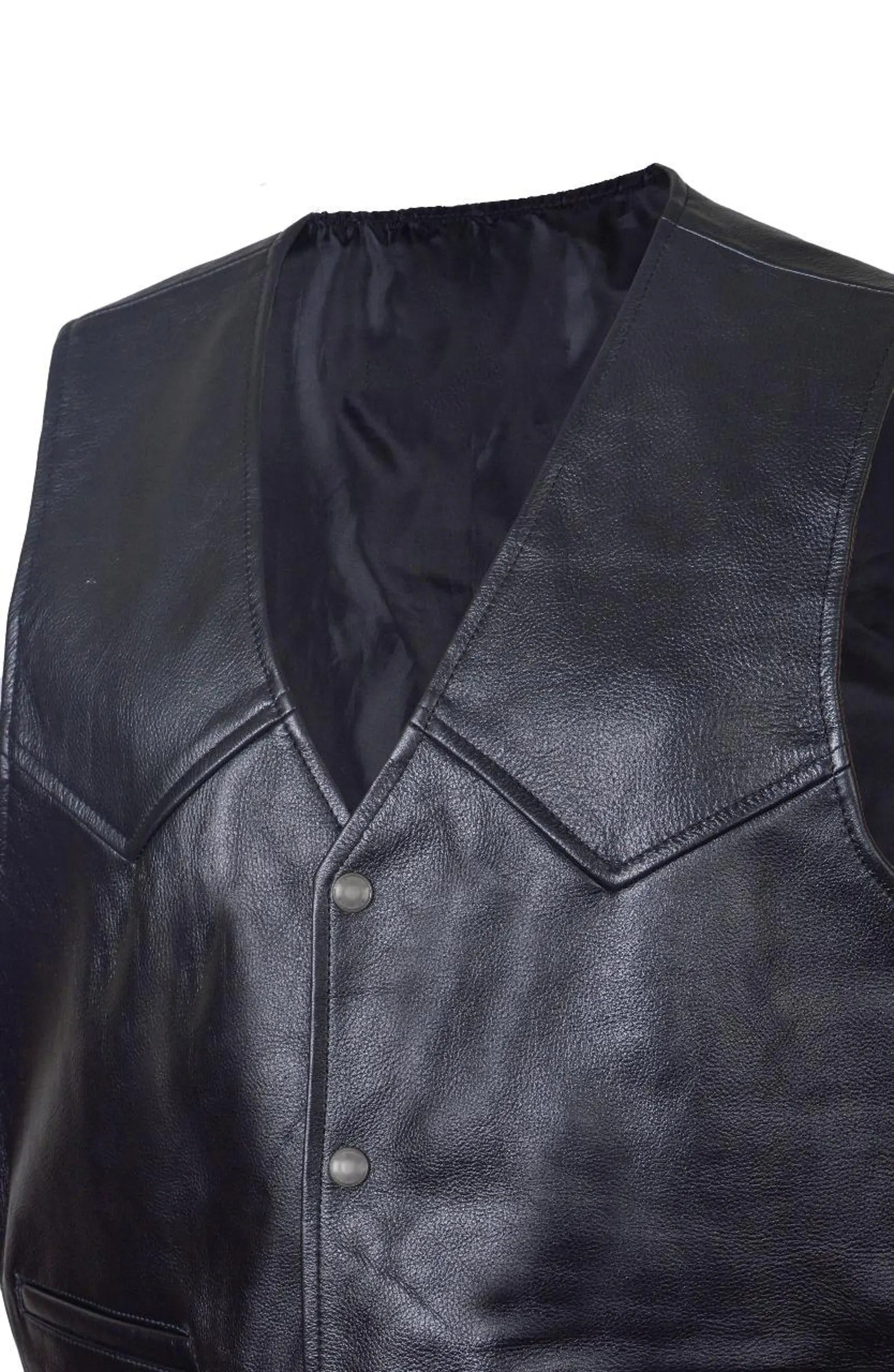 Unisex Western Style Real Cowhide Leather Vest