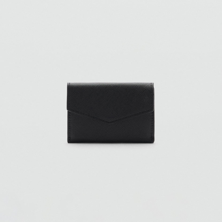 Women Black Leather Card Holder