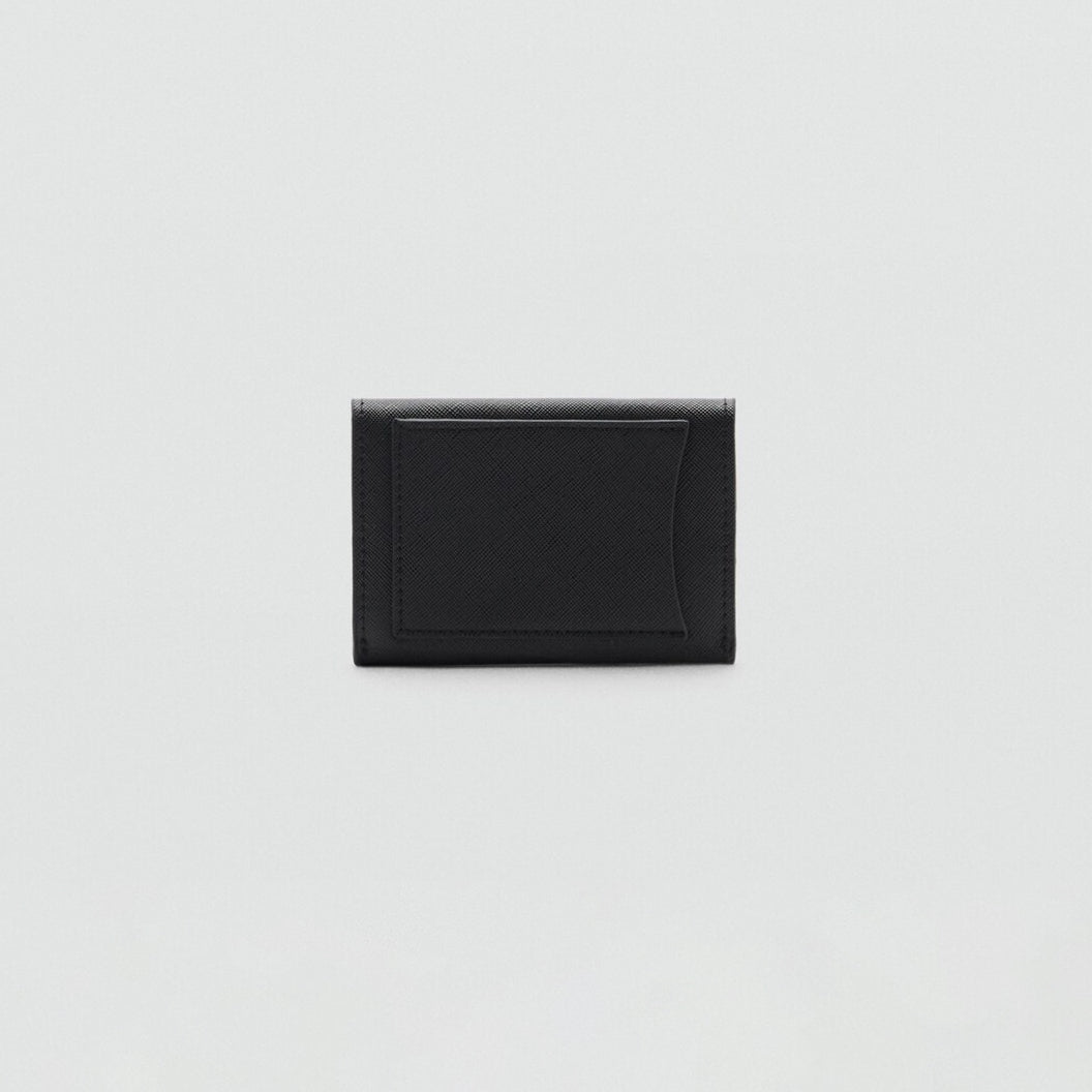 Women Black Leather Card Holder