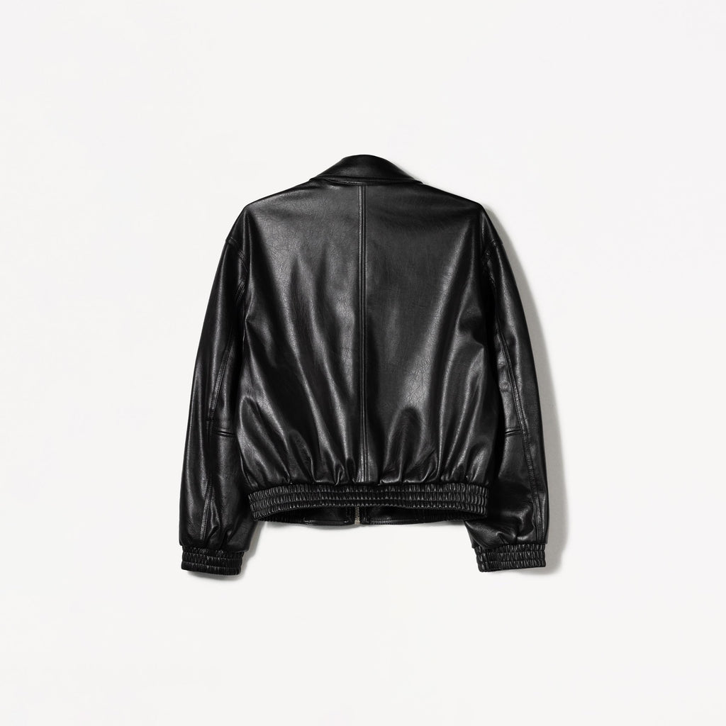Women Bomber Faux Leather oversize Jacket