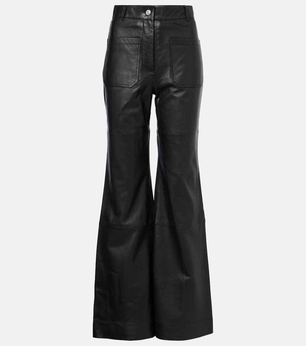 Women's Alina High Rise Leather Bootcut Pants
