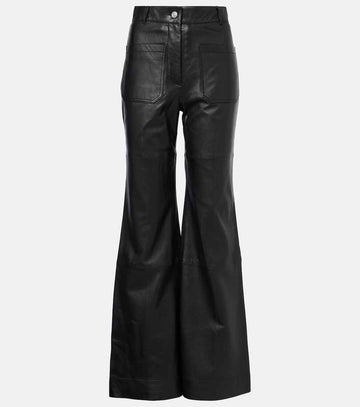 Women's Alina High Rise Leather Bootcut Pants