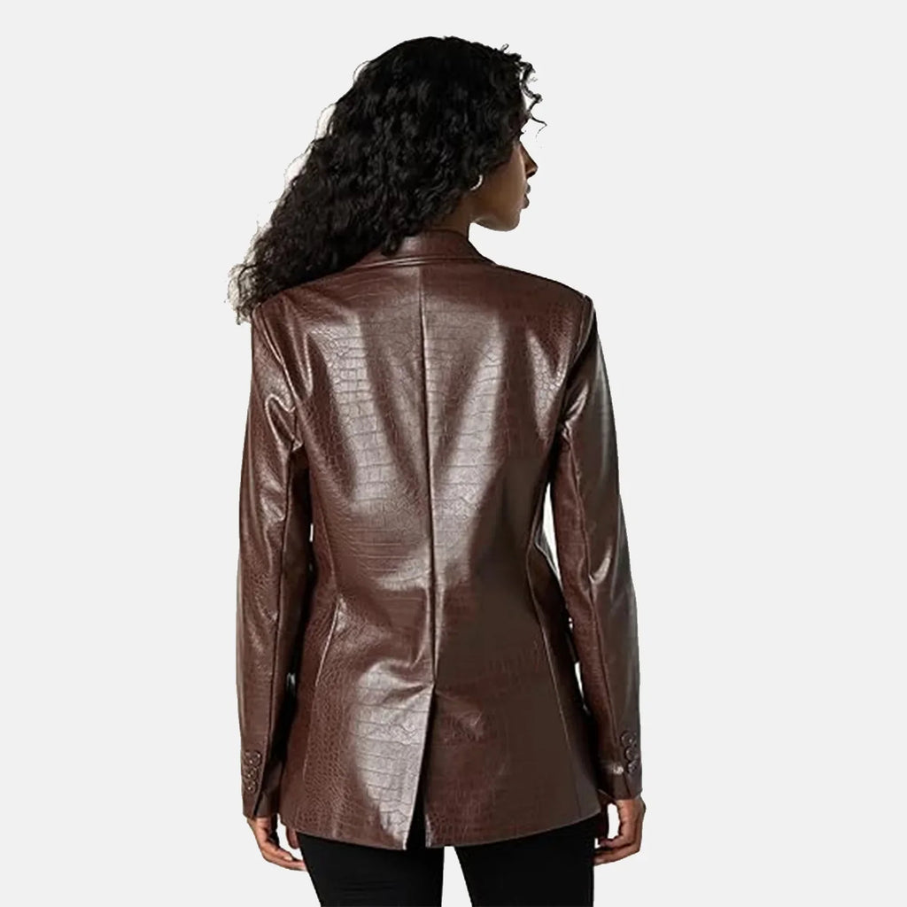 Women's Aria Aurora Leather Blazer
