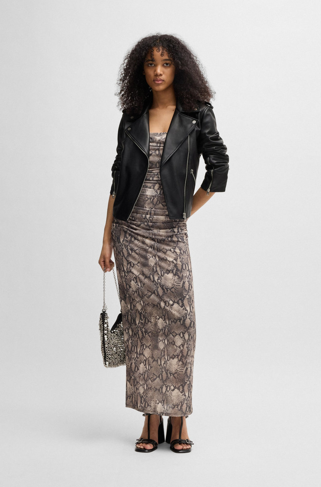 Women's Asymmetric Biker Jacket in Leather