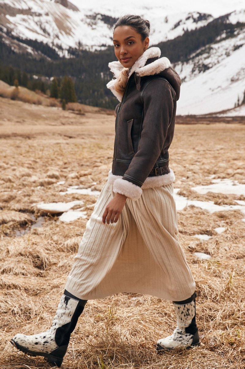 Women's B-3 Bomber Sheepskin Fur & Shearling Jacket