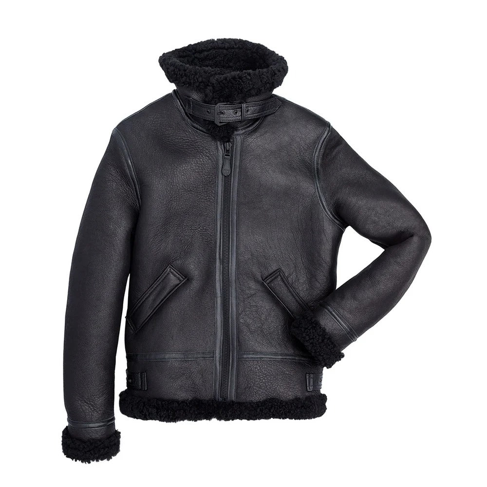 Women's B-3 Slim Fit Shearling Leather Jacket