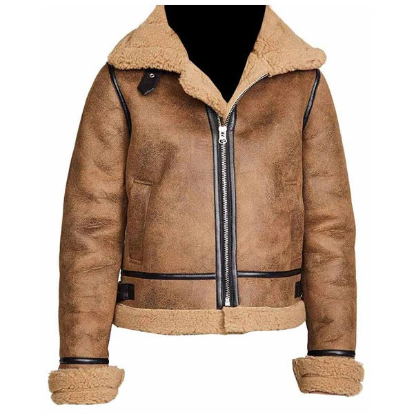 Women's B3 Flight Fur Shearling Fur Leather Jacket