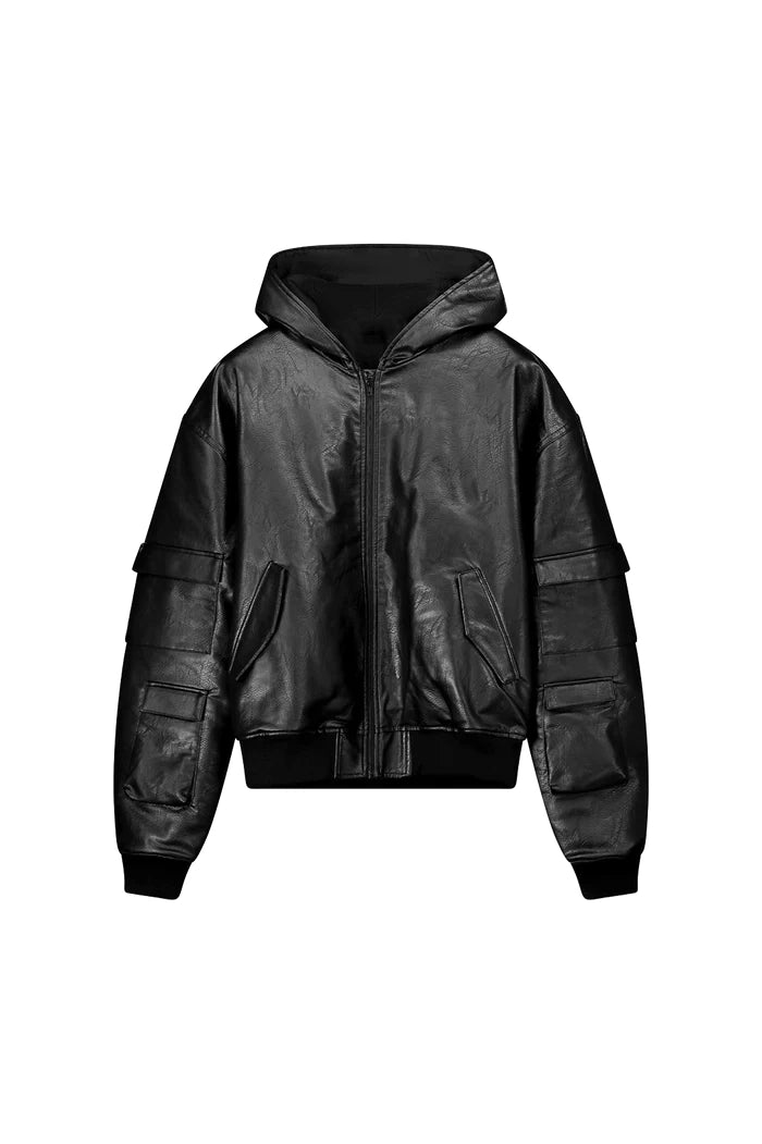 Women's BOXY Oversized Aviator Bomber Leather Jacket