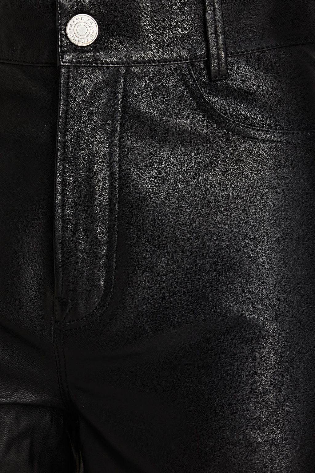 Women's Belt Loops Leather Shorts