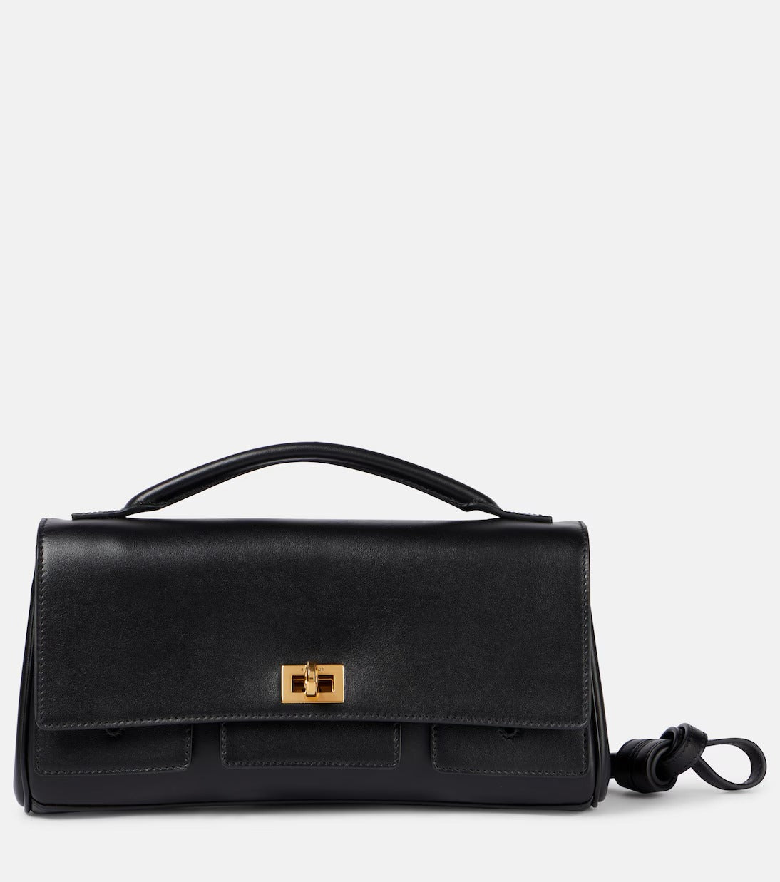 Women's Black Air Detachable Strap Leather Purse
