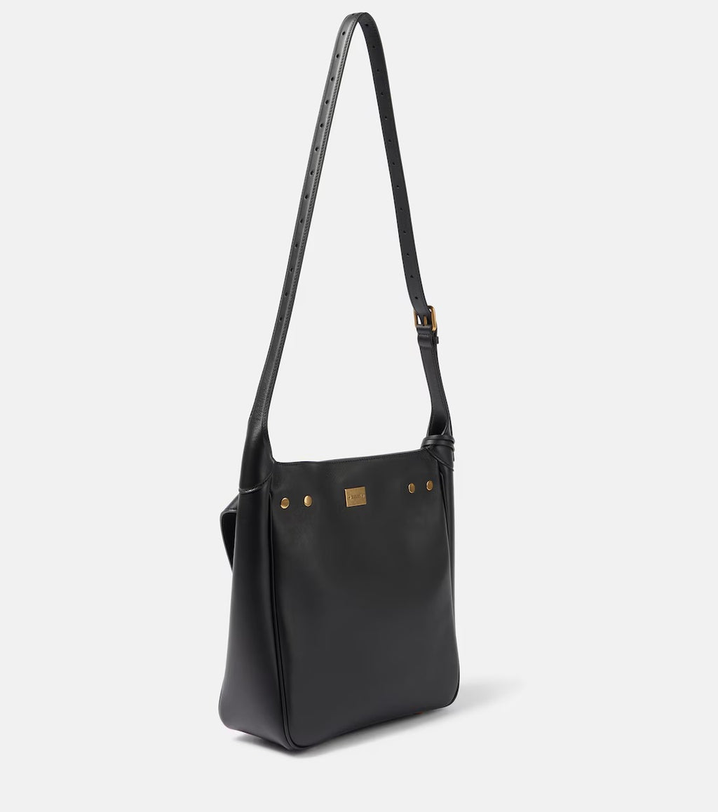 Women's Black Air Leather Small Shoulder Purse