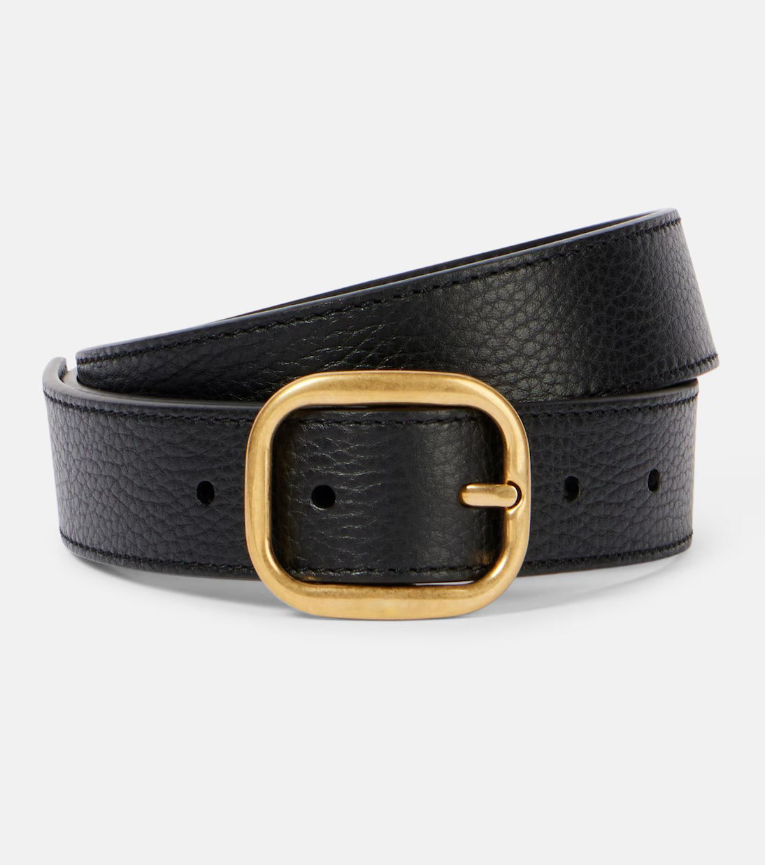 Women's Black Calfskin Leather Belt