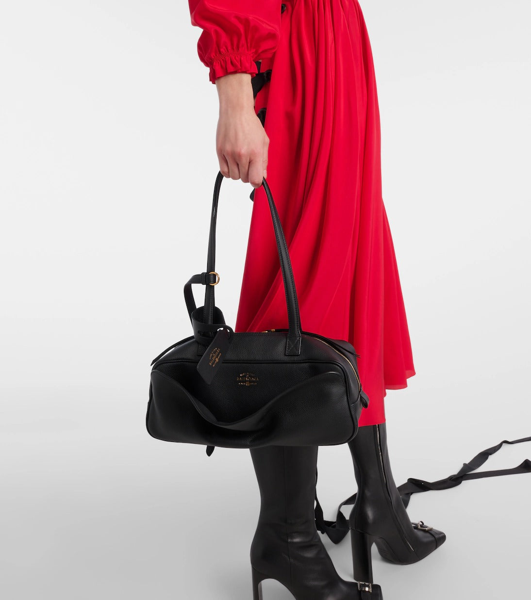 Women's Black Carrie Leather Small Shoulder Purse