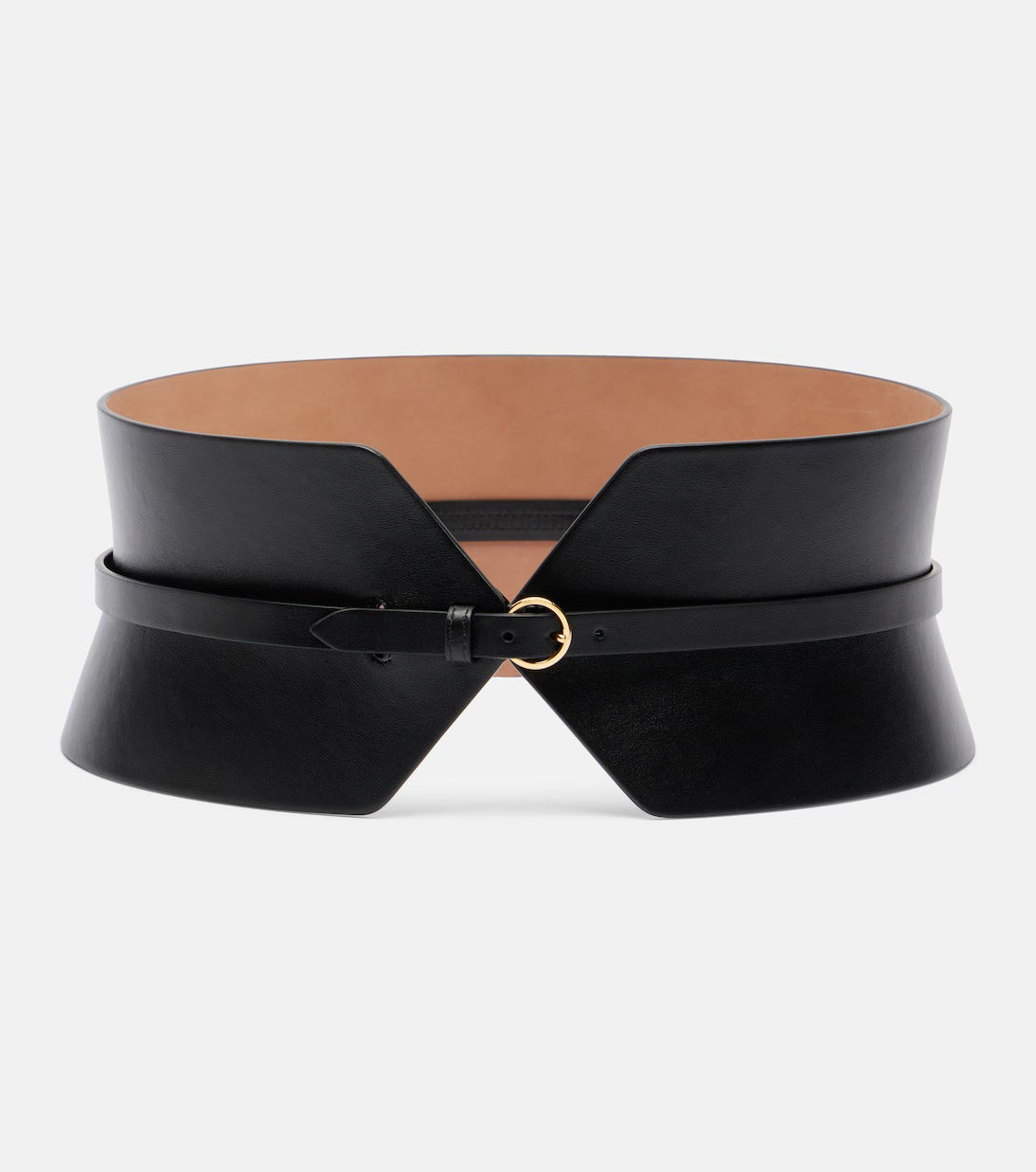 Women's Black Detailed Leather Belt