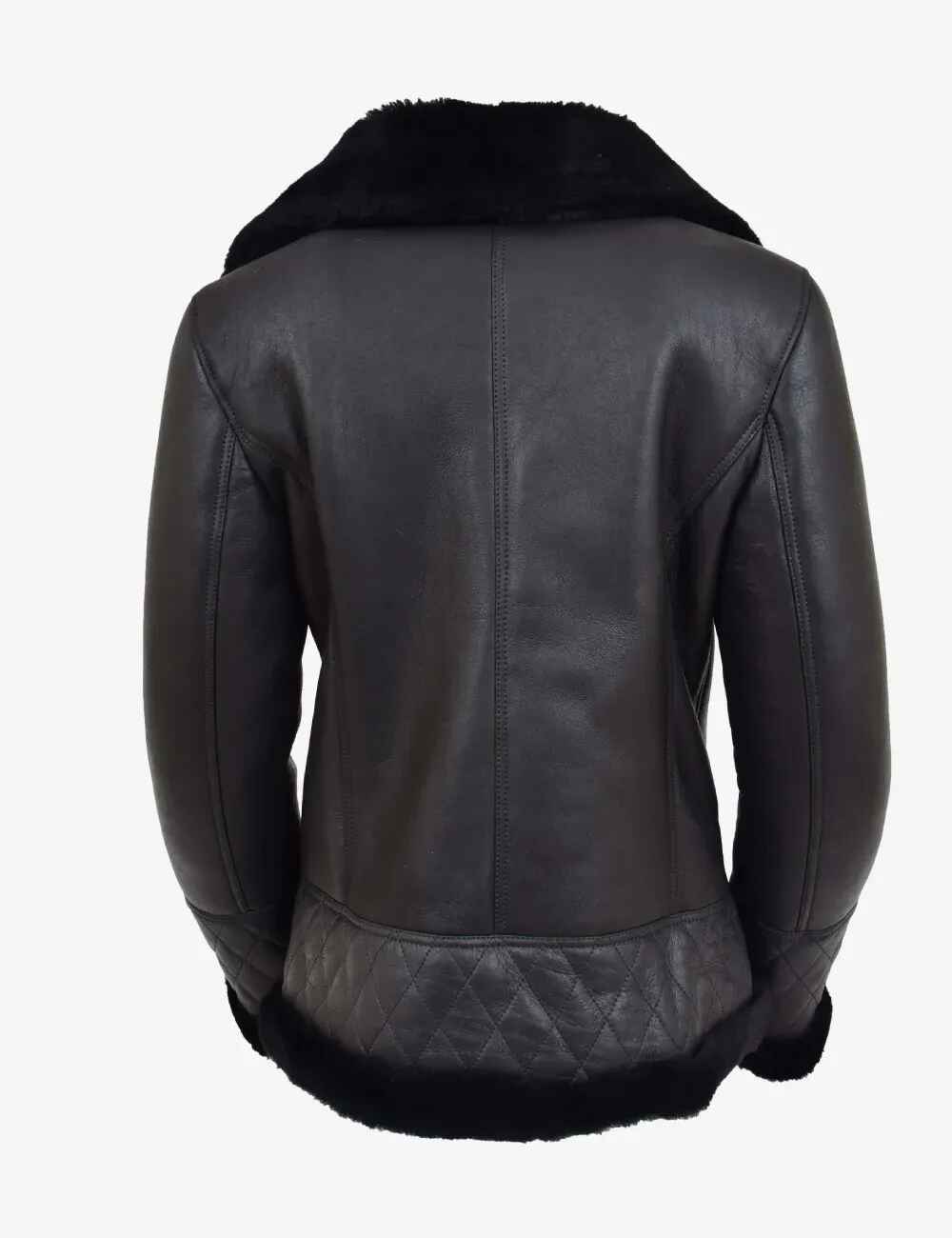 Women’s Black Eclipse Sheepskin Leather Shearling Jacket