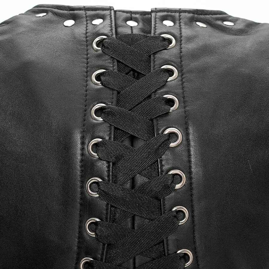 Women's Black Empress Leather Motorcycle Jacket