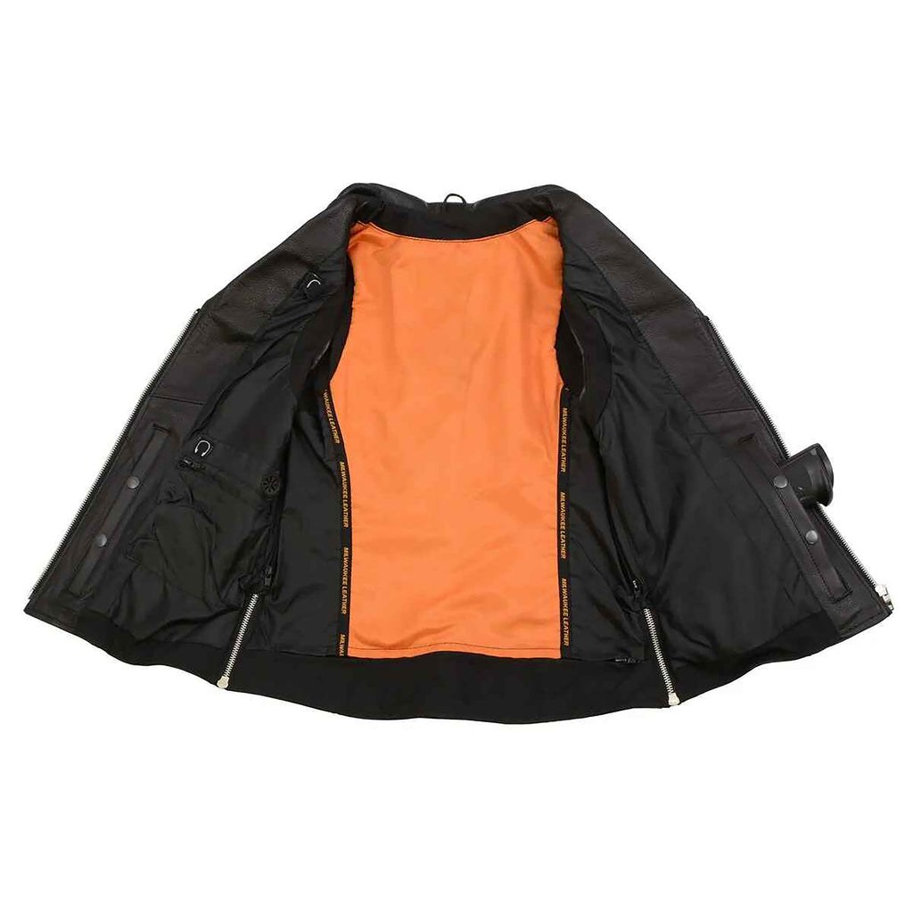 Women's Black Lightweight Leather Vest