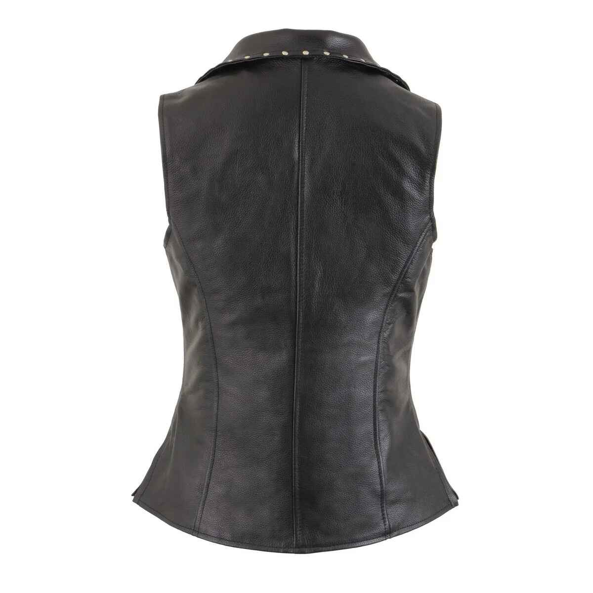 Women's Black Lightweight Leather Vest